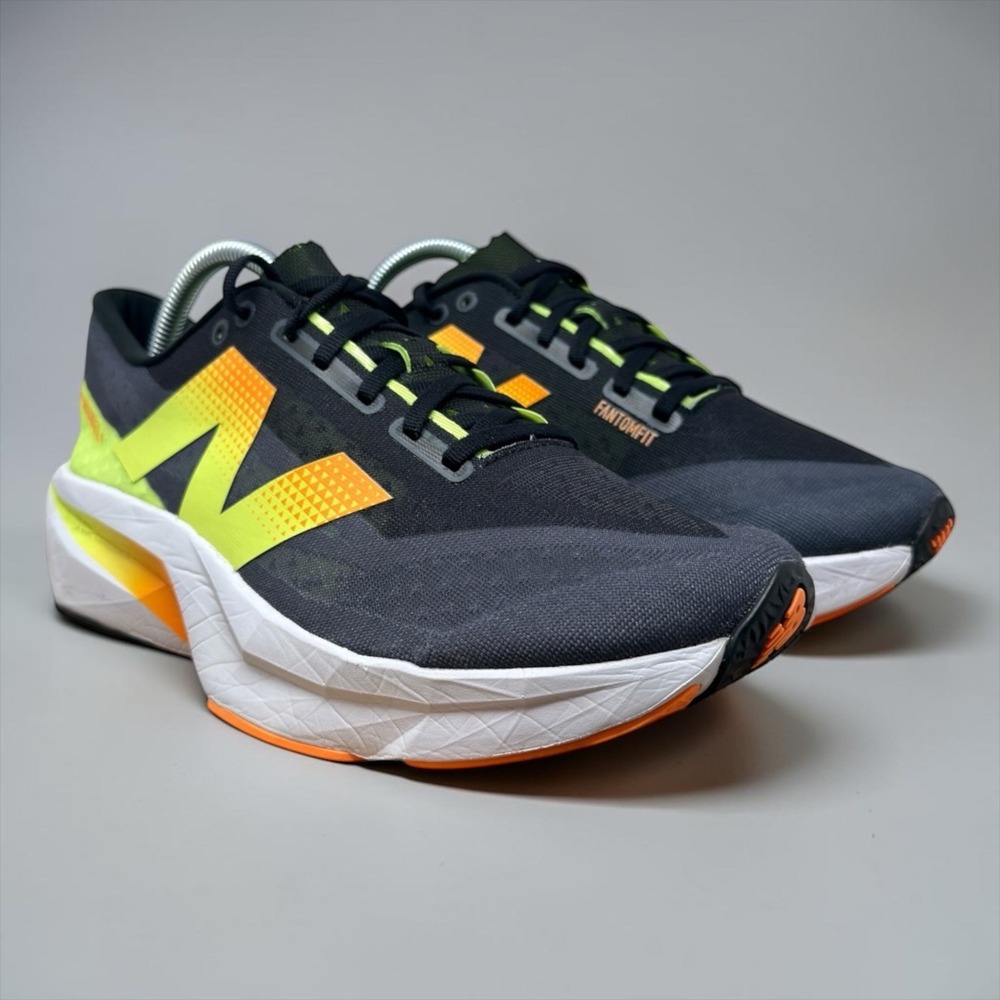New Balance FuelCell Rebel v4 Womens 11 Black Lime Green Running Shoes WFCXCG4